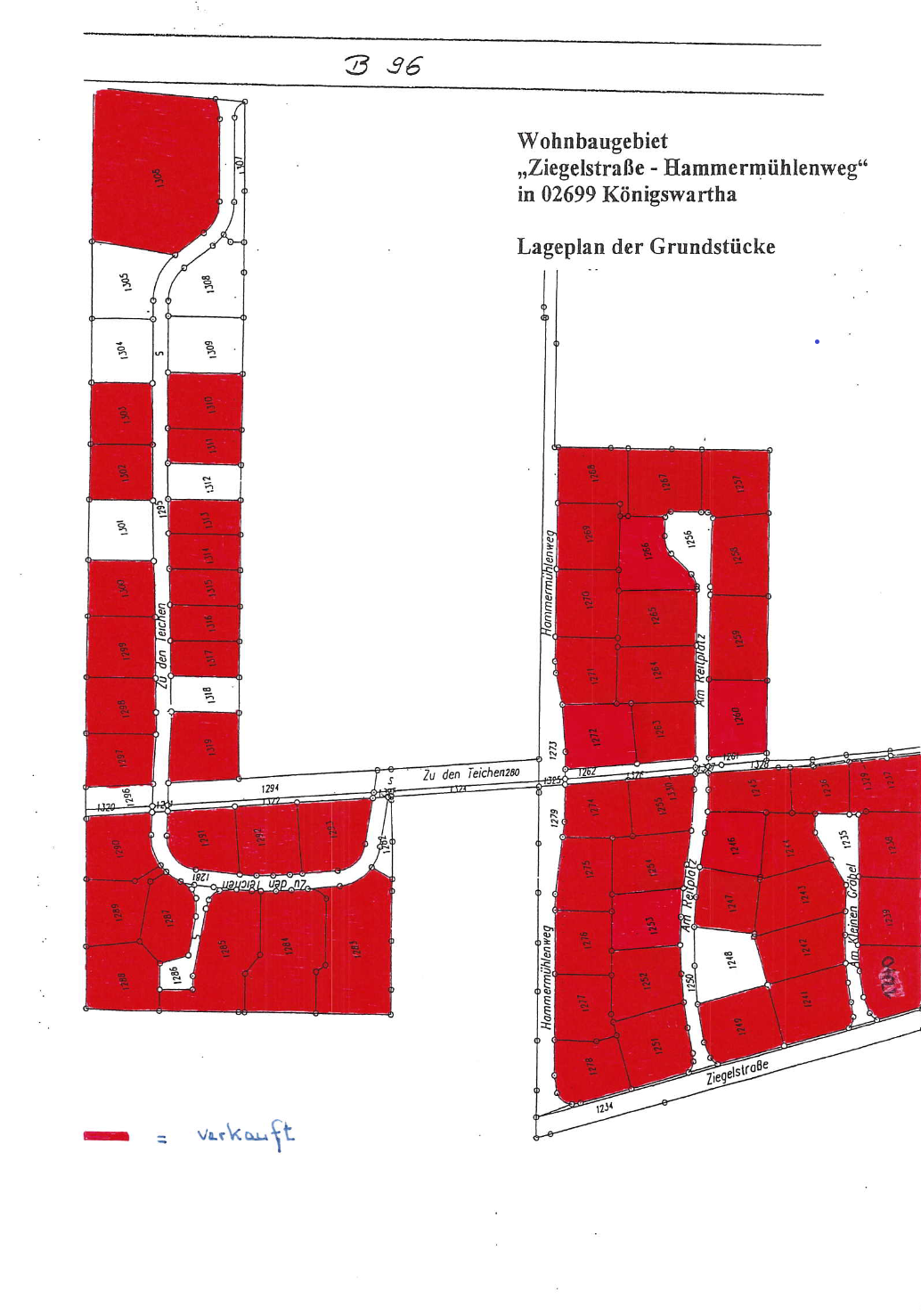 Lageplan der Grundstücke